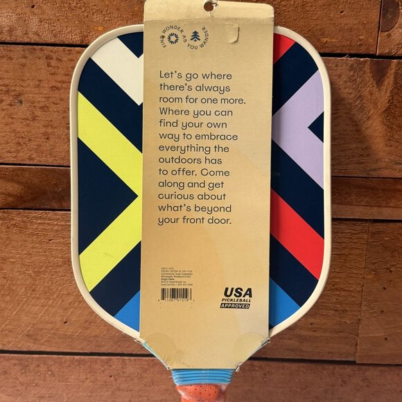 Embark Adults Pickleball Paddle USA Approved Blue/Red/Yellow Carbon Triangle - Picture 8 of 10